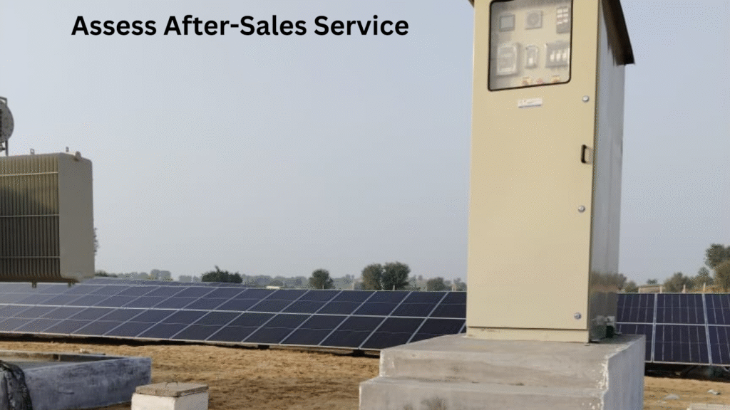 Solar plant after-sales service and support.