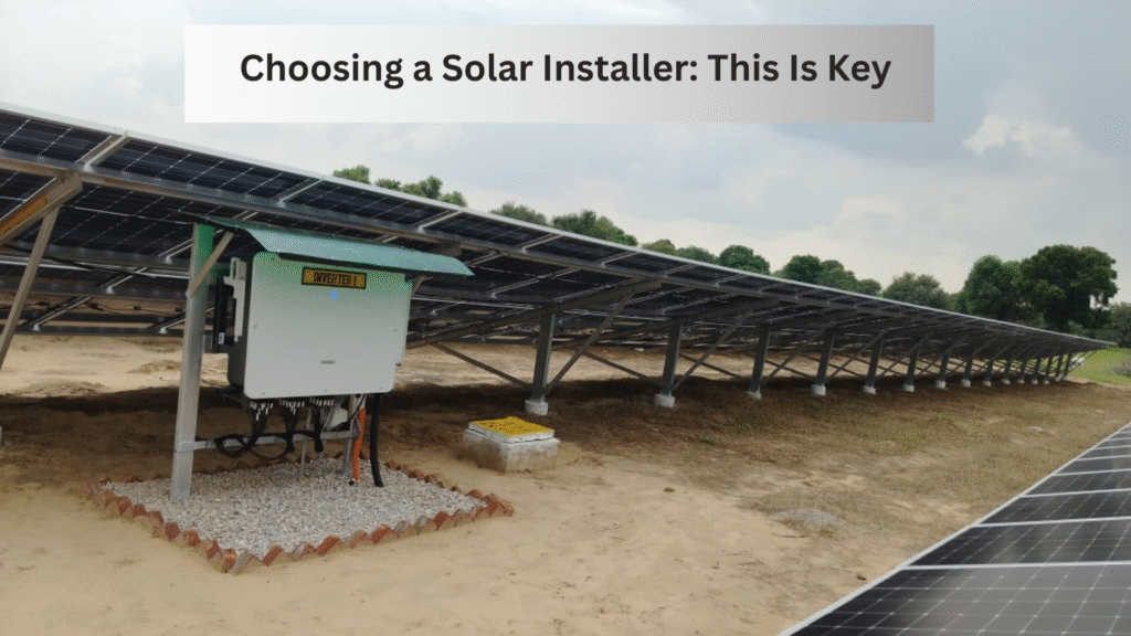 Choosing a solar installer
