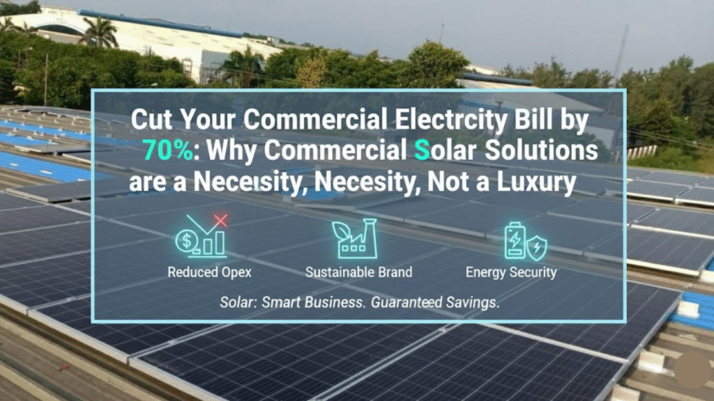 Cut Your Commercial Electricity Bill by 70%: Why Commercial Solar Solutions are a Necessity, Not a Luxury