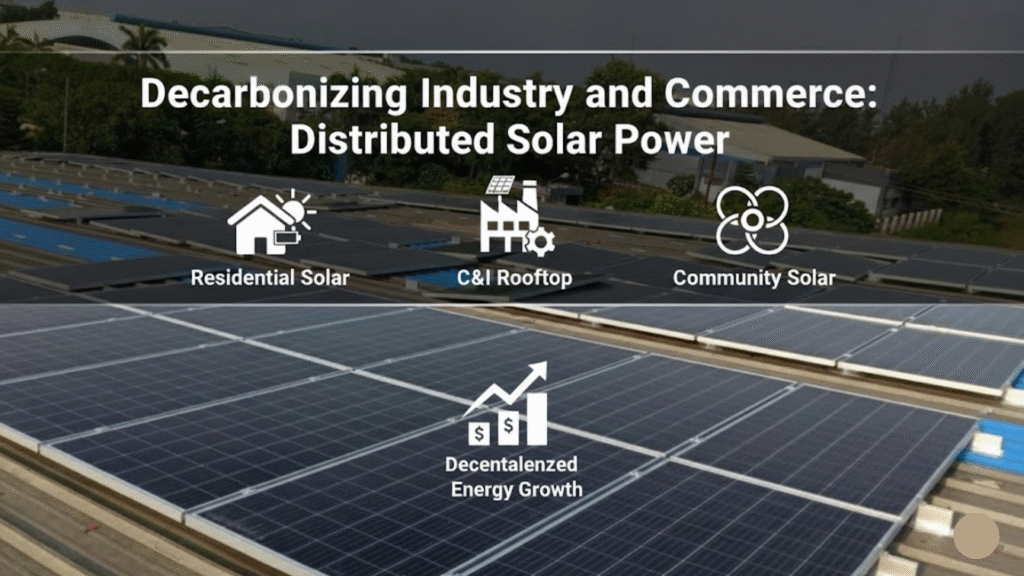 Decarbonizing Industry and Commerce: Distributed Solar Power