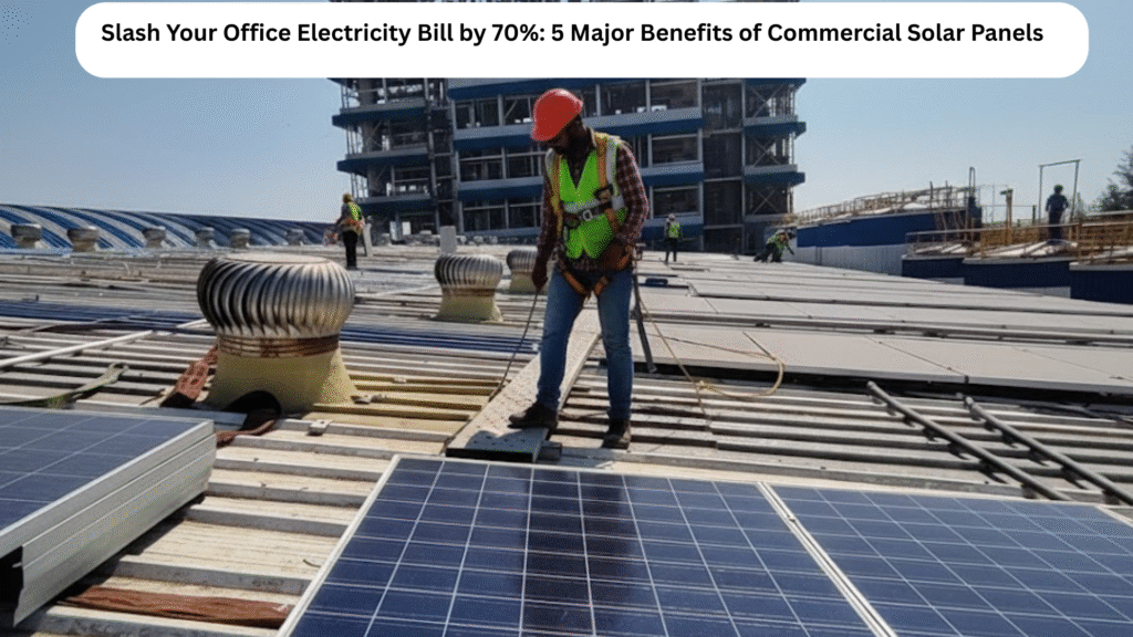 Slash Your Office Electricity Bill by 70%: 5 Major Benefits of Commercial Solar Panels