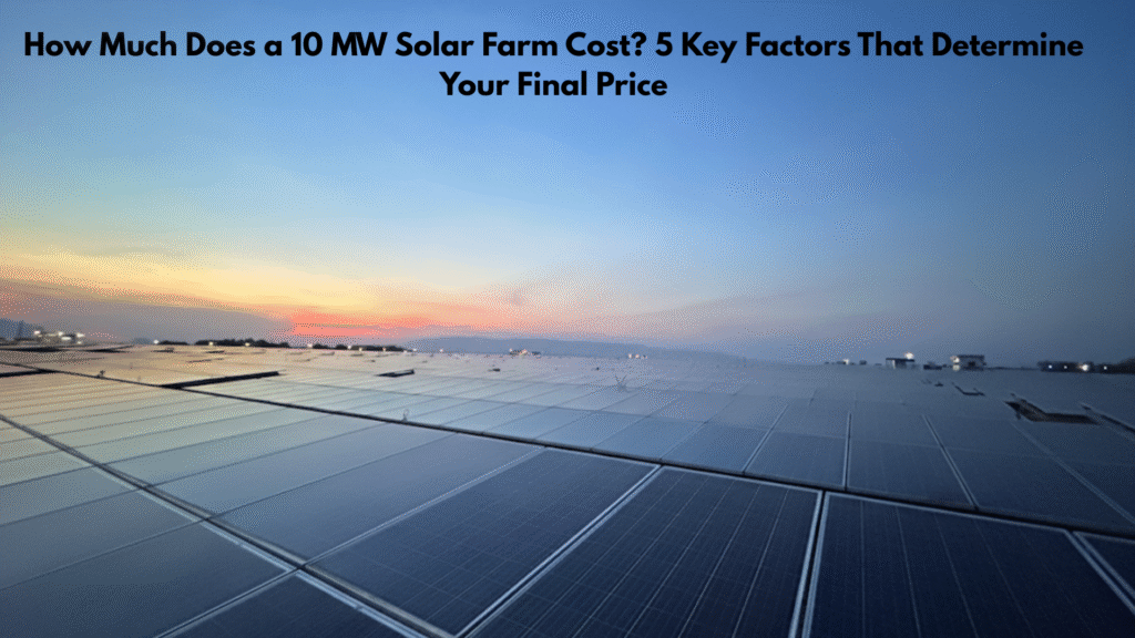 How Much Does a 10 MW Solar Farm Cost?