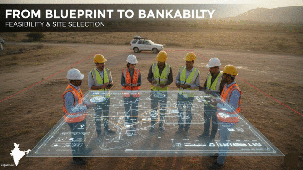 From Blueprint to Bankability – Feasibility & Site Selection | utility-scale solar developers in Jaipur